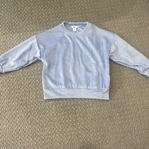 Brand new Athleta Girl Cozy Rib Crewneck in Periwinkle Blue
